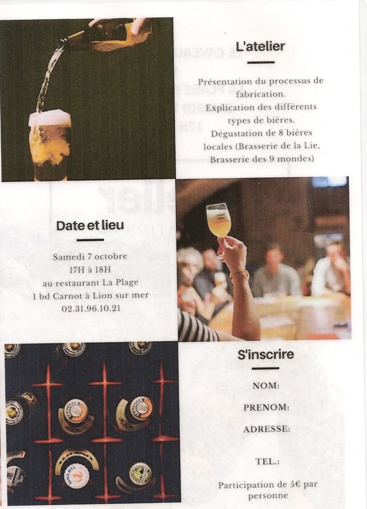 Atelier de dégustation de bières
