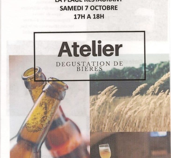 Atelier dégustation de bières : samedi 7 octobre à 17 h (Lion-sur-Mer)